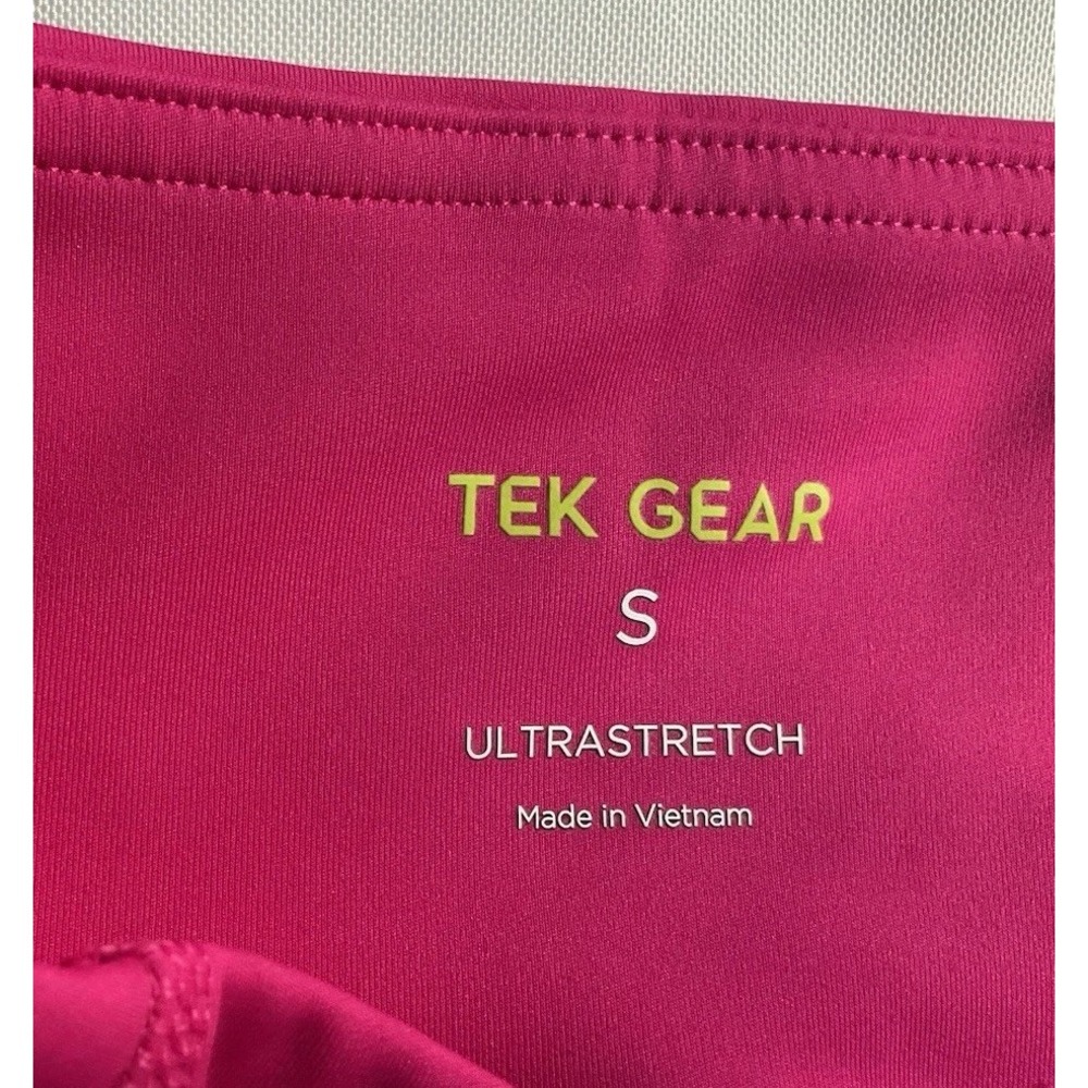 Tek Gear Women's 7" Ultrastretch Pink High-Waisted Bike Shorts Size S - Picture 6 of 6